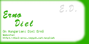 erno diel business card